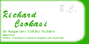 richard csokasi business card
